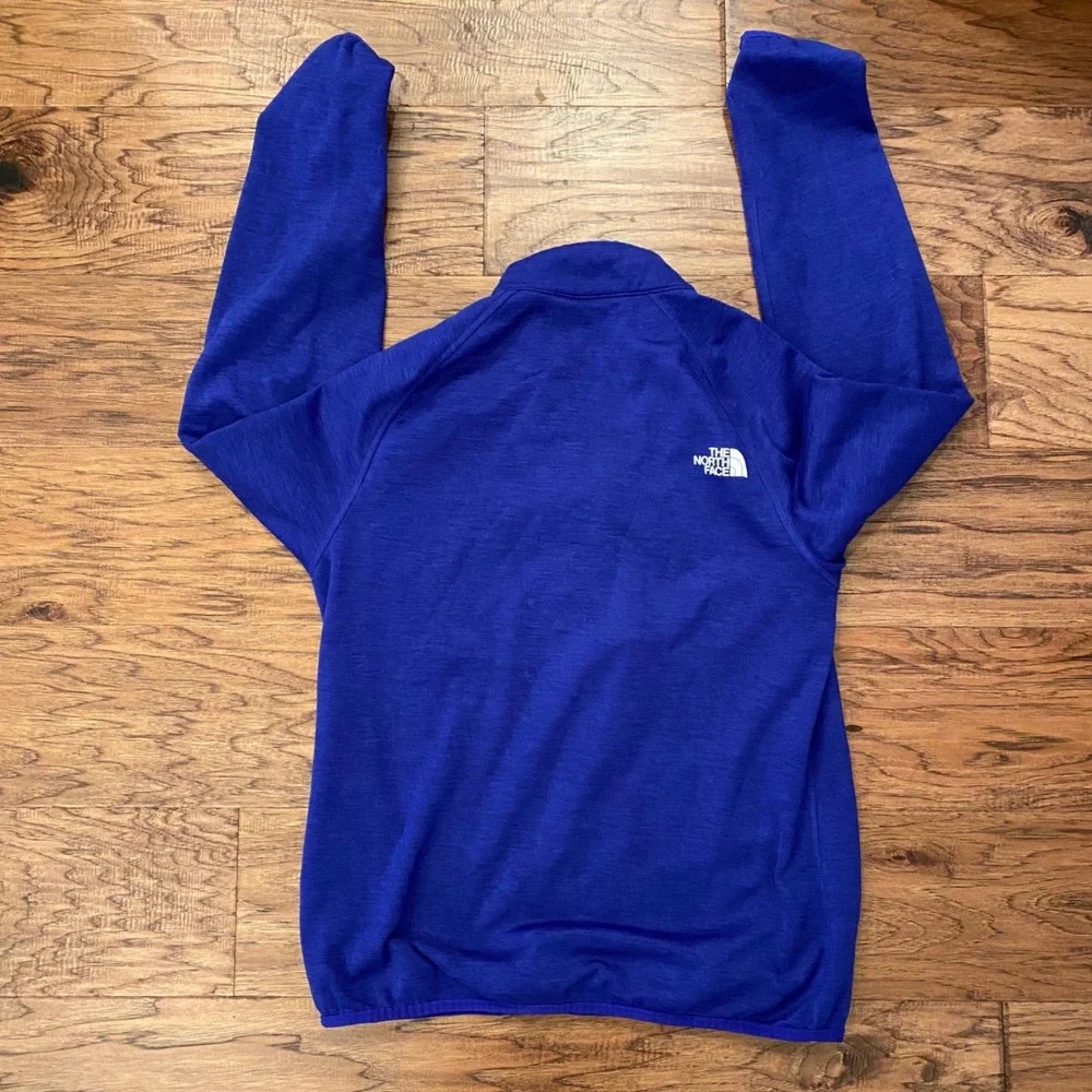 The North Face 1/4 Zip Pullover Mens Medium Blue Fleece Chest Pocket NF0A3LHL